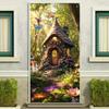 2D Enchanted Fairy Cottage with Butterflies Door Photography Background