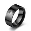 Cartoon Anime Men's and Women's Role Playing Stainless Steel Ring Black and White Fashion Accessories