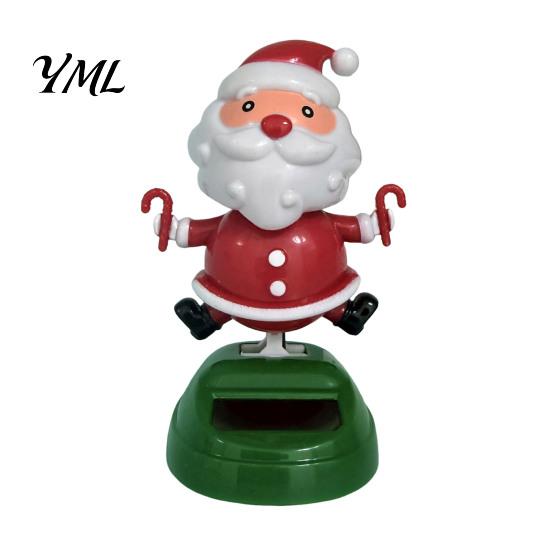 Geschenk für Fahrer und Autoenthusiasten Solarbetriebenes tanzendes Ornament, Kreative Armaturenbrett-Weihnachts-Cartoon-Figur Niedliche Elch-Figuren Auto-Innenraum