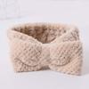 Headband for Women Girls Spa Headband Fuzzy Towel Headband Bowtie Makeup Headband for Washing Face