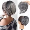 Syntetické Krátké Rovné Vlasy Drdolové Příčesky Elastický Donutový Chignon Gumičky Vlasové Příčesky Culík Pro Ženy Denní Nošení