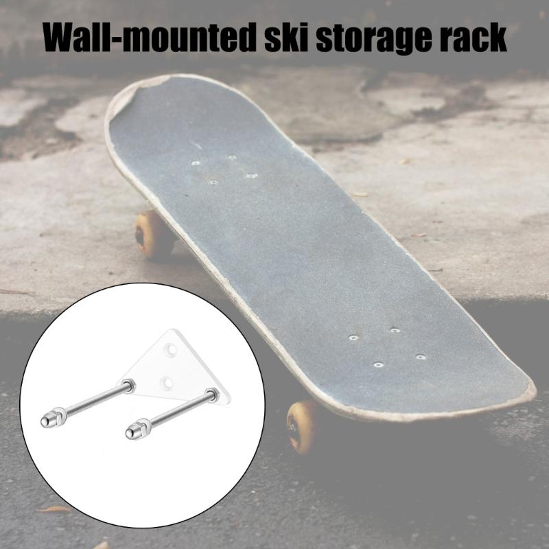 Sturdy Acrylic and Metal Ski Boards Wall Mounted Storage Rack Easy Installation Storage Solution for Sports Equipment