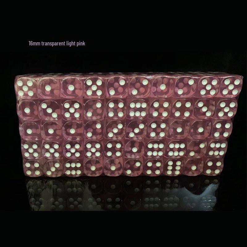 Zaruri de cristal de 16 mm: Pips cu colțuri rotunjite/drepte/pătrate, Zaruri transparente cu vânzare rapidă