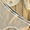 Women Panties Seamless Mid Waist Contrast Color Letter Pattern Elastic Soft Breathable Japanese Style Anti-septic Moisture-wicki