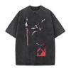 Jujutsu Kaisen Fushiguro Toji T-shirt Washed Oversized T Shirt Anime Printed For Men's Clothing Short Sleeve Tops