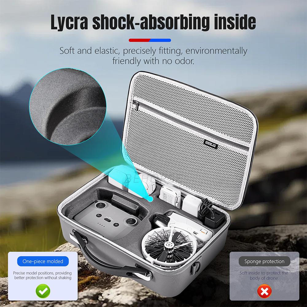 Large Carrying Case For DJI Flip Fly More Combo Set RC 2/RC-N3 Control Waterproof Storage Bag For DJI Flip Drone Accessories