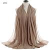 Good Stitching Muslim Chiffon Hijabs for Women Solid Chiffon Shawl Scarf Head Wraps Foulard Femme Hijab Scarves Muslim Turban