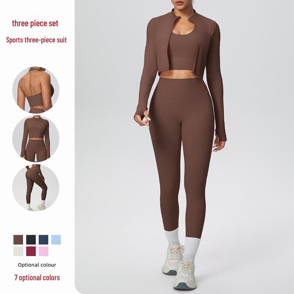 Beautiful Back Breathable Halter Vest & Tight Yoga Sports Set