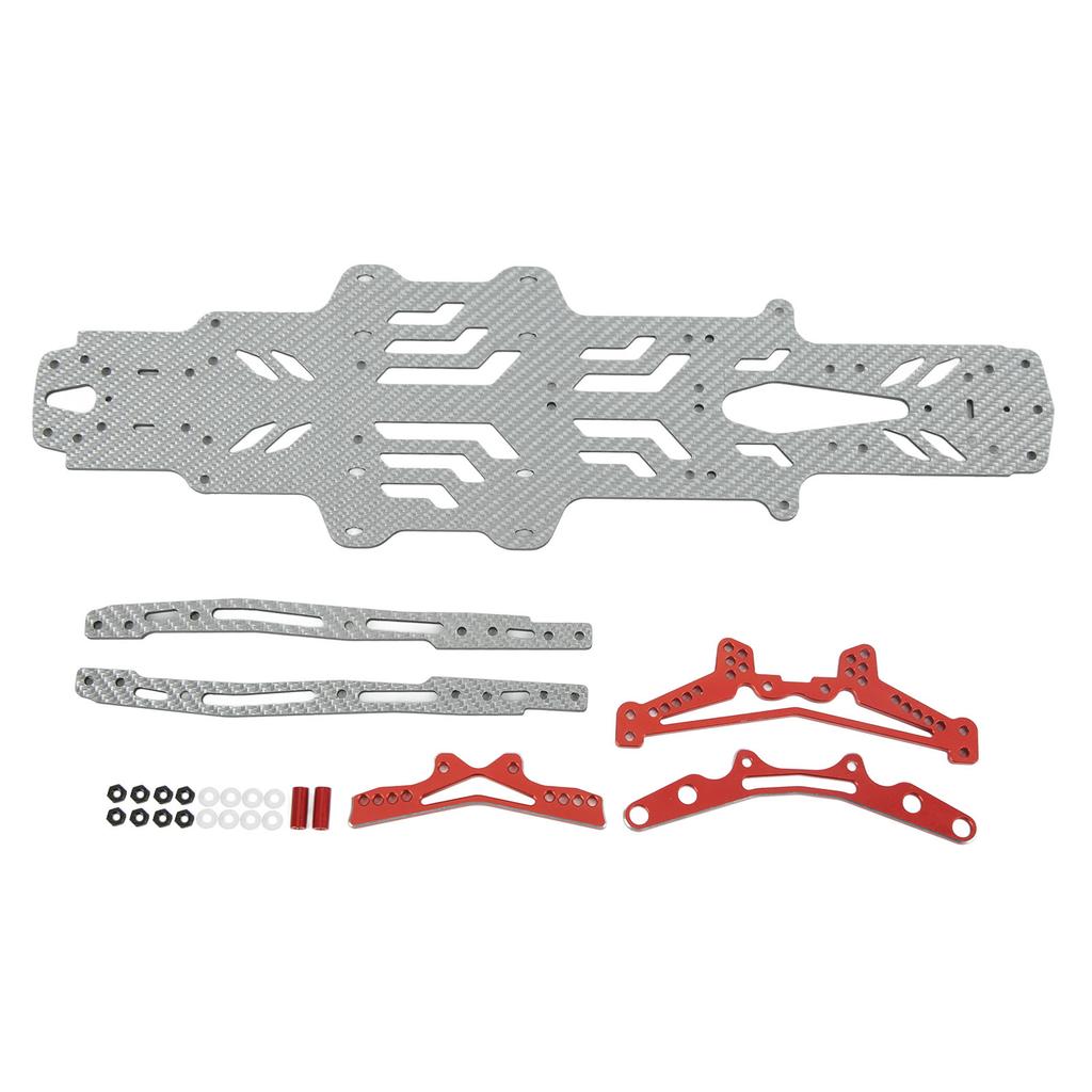 RC Drift Racing Chassis Carbon Fiber Aluminum Alloy RC Car Chassis Plate for MST RMX2.0S RRX2.0S 1 10 Silver