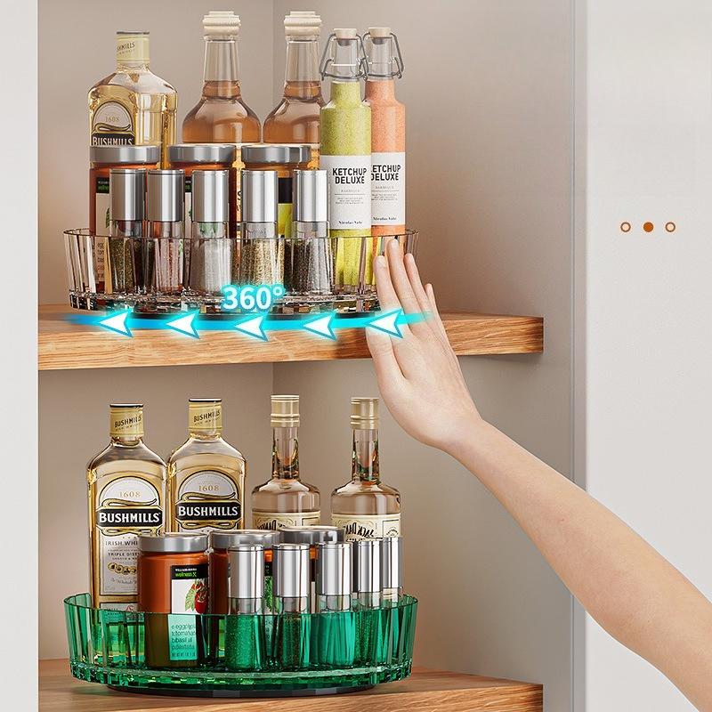Rotating Seasoning Rack, Multifunctional Cosmetic Storage Box, Household Seasoning Seasoning Storage Rack, Kitchen Rack