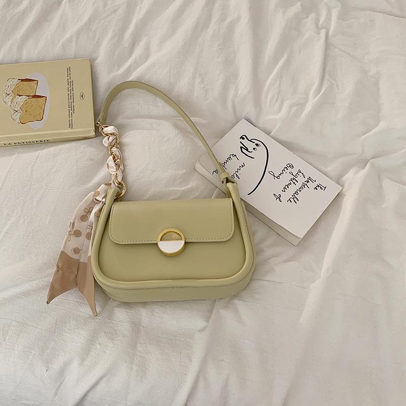 

Нишевая текстурная сумка под мышкой женская лето 2025 новая модная модная сумка-цепочка маленькая квадратная сумка универсальная ins сумка-мессенджер светло-желтого