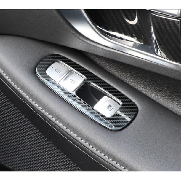 For Hyundai Sonata - Window Switch Panel Cover Set Carbon Fiber Look