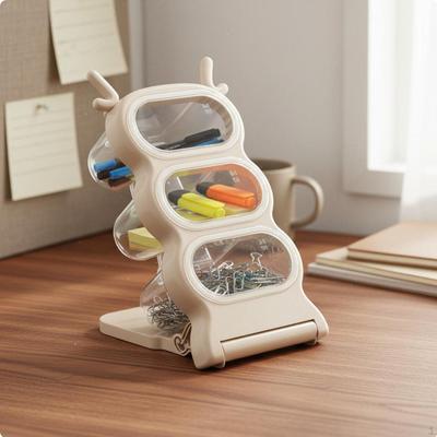 MultiCompartment Stationery Organizer Large Capacity Slanted Pen Holder SpaceSaving