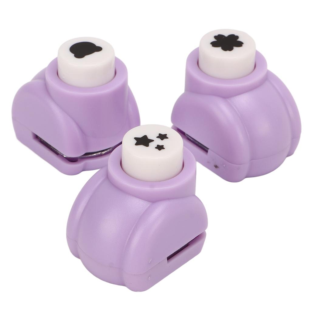 3Pcs Craft Hole Punch Shapes Set Paper Punch Cat  Petal Star Pattern  Scrapbooking Punches Fo