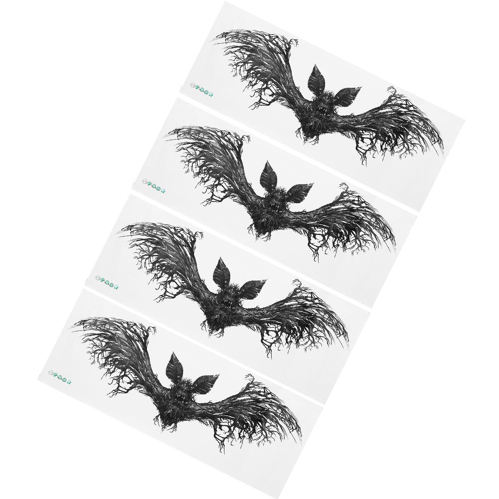 4Pcs Bats Shaped Wall Stickers Decals Halloween Party Decorations DIY Home Window Door Decor
