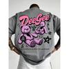 American Men's Summer Personalized Teddy Bear Letter Print Soft and Breathable Round Neck T-shirt Outdoor Street Top