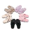 Women's Leather & Fur Cross Toe Flat Shoes - Cozy Autumn/Winter Versatile Thick-Soled Footwear for Home & Outdoor.