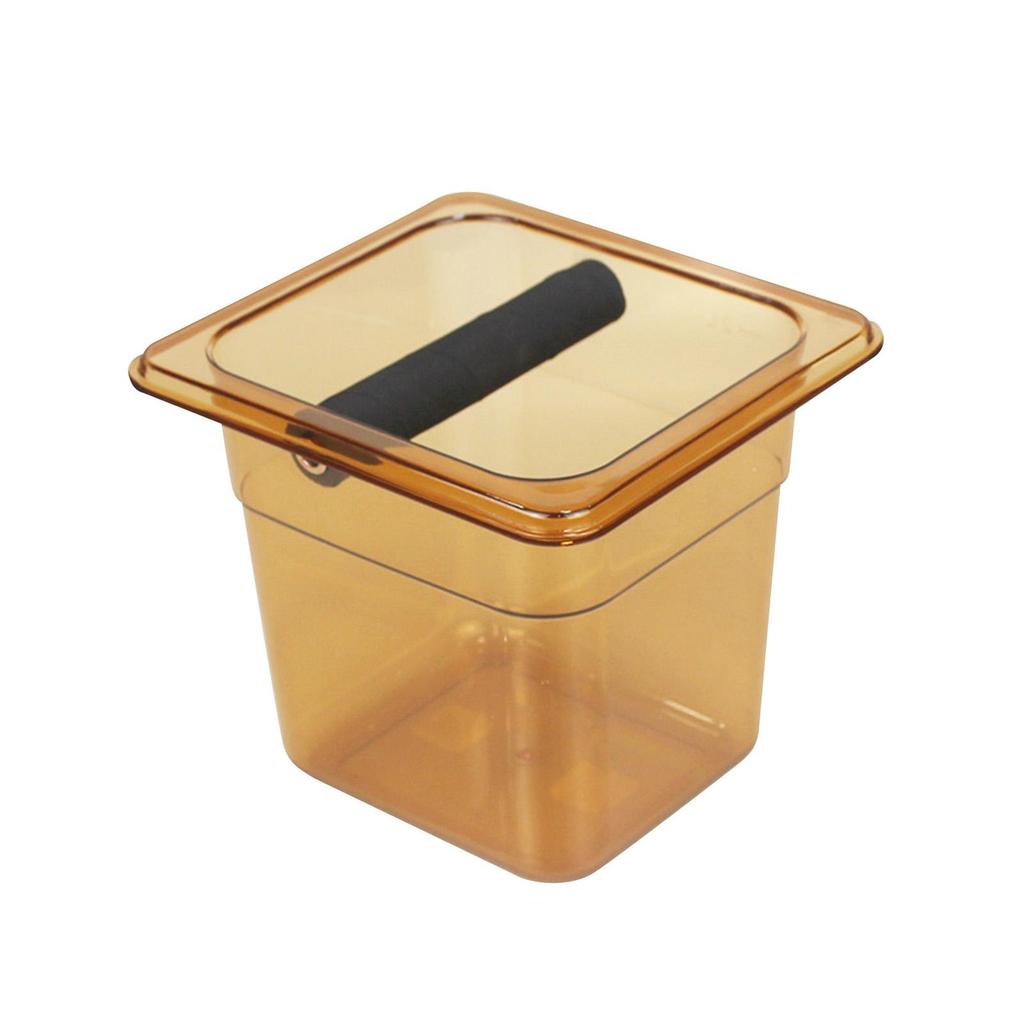 Acrylic Coffee Ground Knock Container bin Waste with Rubber Bar Non Slip Base for Western