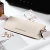 Japanese Minimalist Soft Leather Women's Glasses Case: High-End, Portable, and Lightweight.