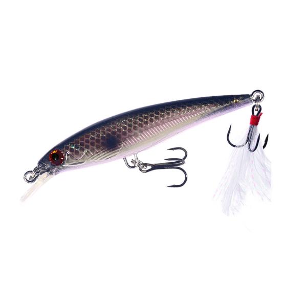 9CM/6.7G Minnow Fishing Lure with Tongue Hooks Hard Artificial Swimbait Freshwater Saltwater Trout Bass Fishing Accessories