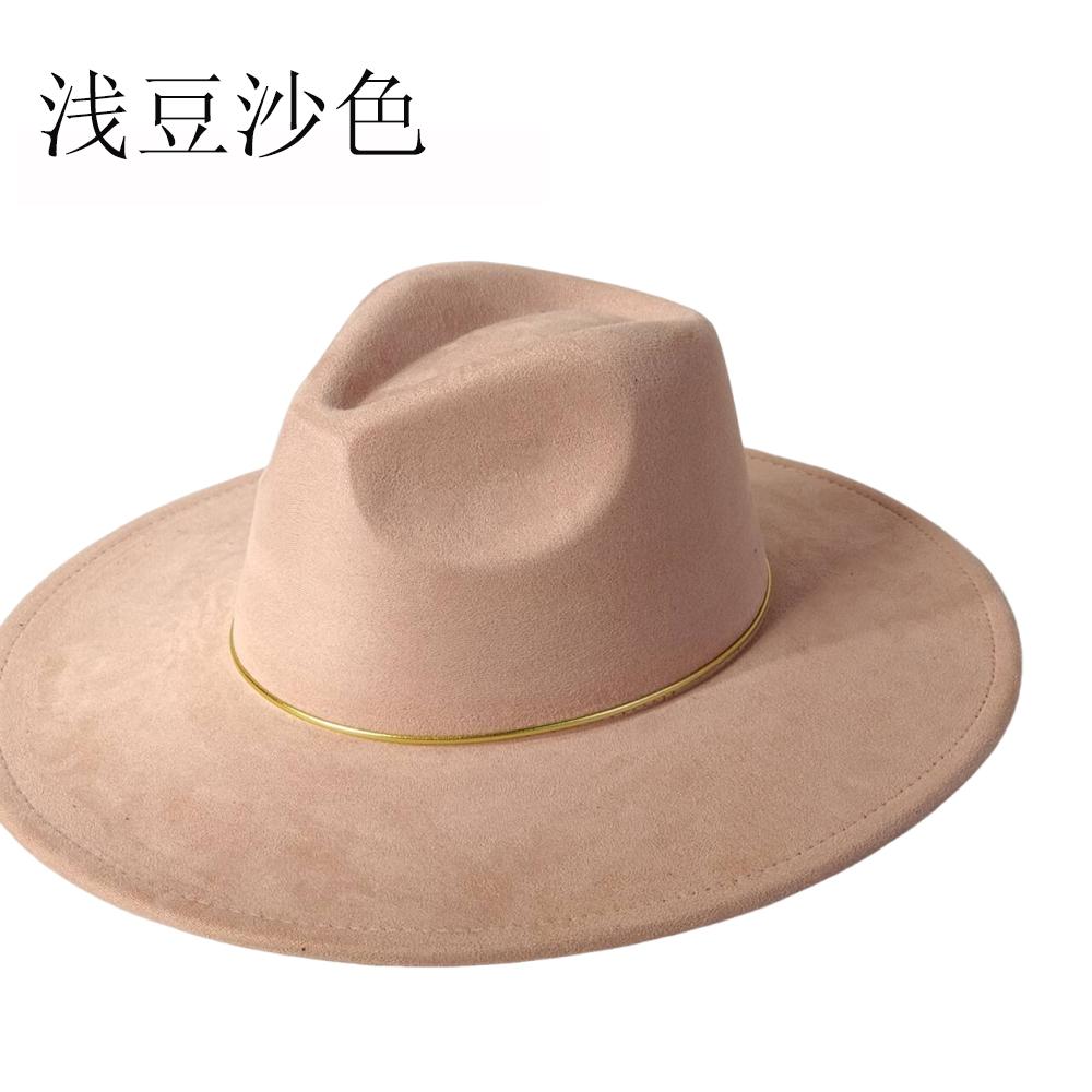 Suede Wide-brimmed Hat 9.5 Cm Brim Width Unisex Suitable for Jazz Hat Fedora Hat Church Hat Felt Hat Soft Felt Hat Panama Hat.