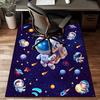 Crystal Velvet Astronaut-Themed Area Rug for Bedroom, Living Room, And Home Office Decoration, Stylish Mat for Bedside S6