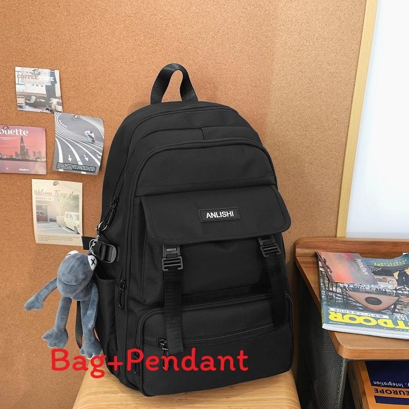 

Japanese Style College Backpack With Large Capacity And Antiload For School And Travel чёрный