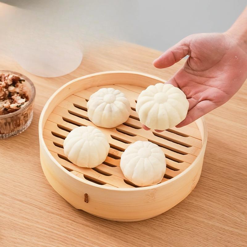 Domowe formy do bułeczek na parze, Duże wklęsłe dno bułeczki z pastą z czerwonej fasoli, Formy do bułeczek na parze i Formy do potraw z makaronu