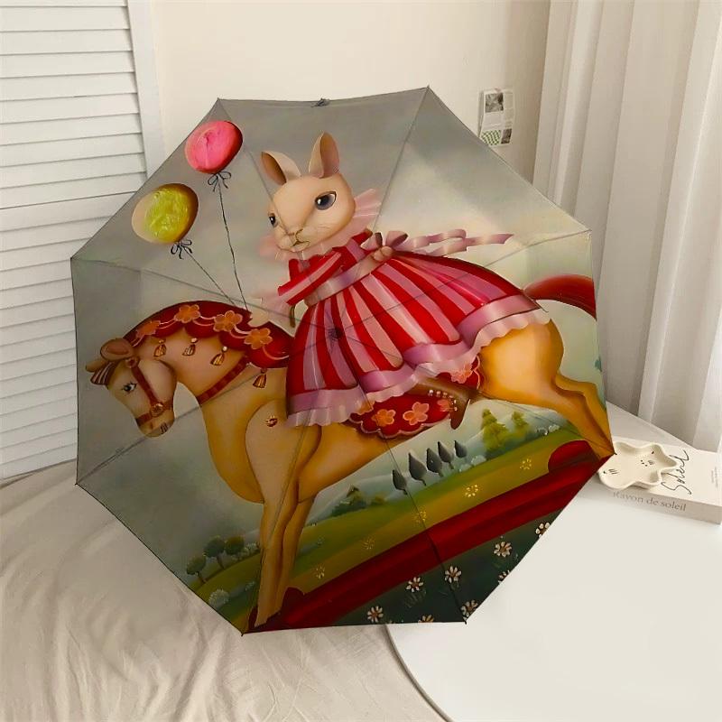 

1PC Rabbit Balloons Umbrella-8-Rib Reinforced, Automatic Open, Lightweight & Durable, Cute Fashion Accessory for Outdoor-P25