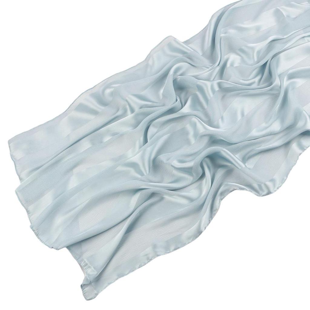 Cross-border Women's Pleated Chiffon Striped Shawl: Natural Wrinkle Dubai Hijab