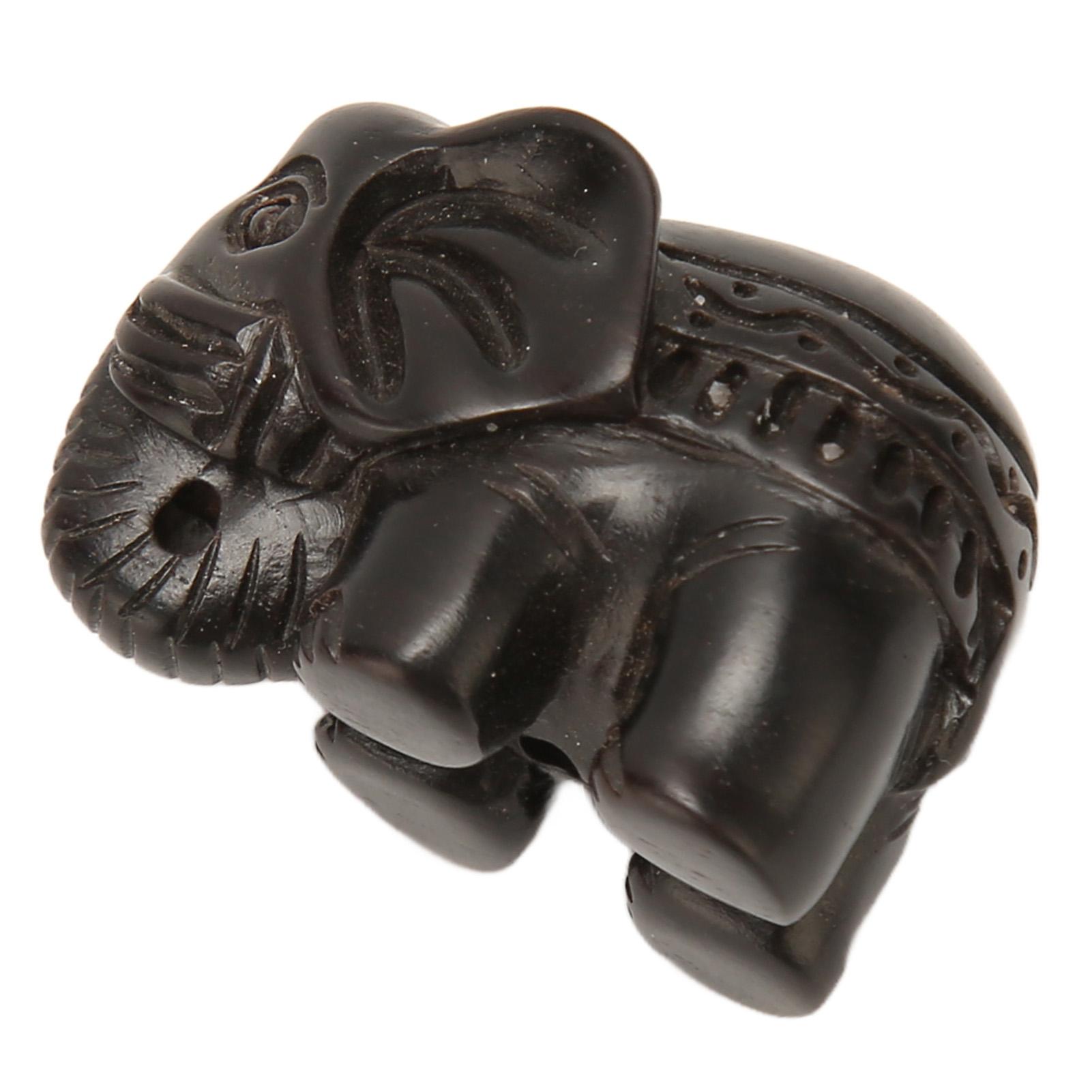 Wooden Elephant Decor Ornament Carved Desktop Elephant Statue Home Car Decor for   Necklace Keychain