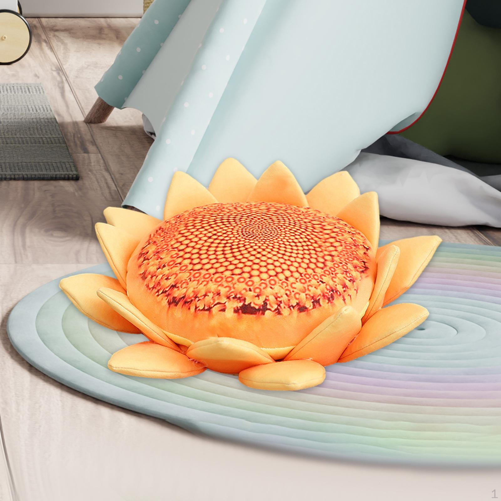 Elegant Lotus Blossom Chair Pad for Outdoor Relaxation yellow 60cm