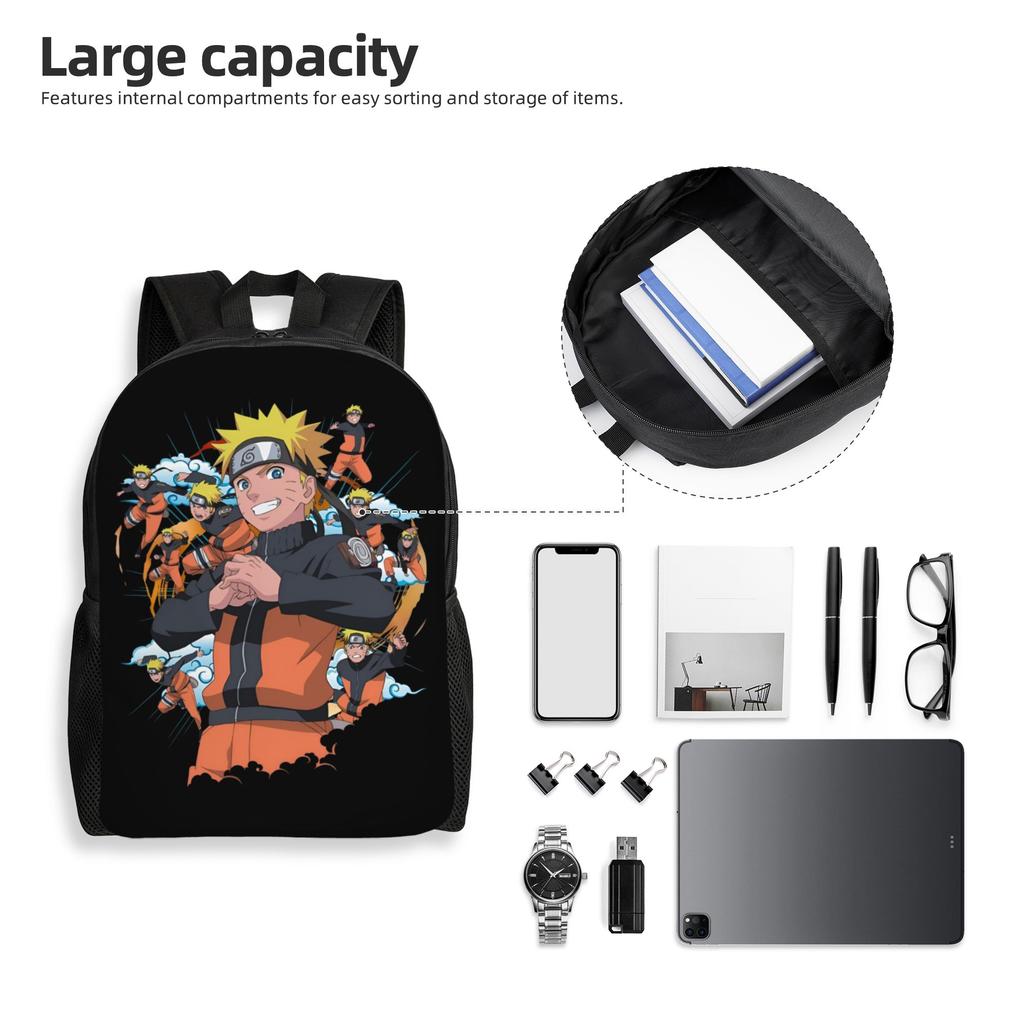 N-Narutoes Uzumaki Travel Backpack Men Women School Laptop Bookbag Manga College Student Daypack Bags