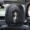 Scary Face Print Seat Headrest Protectors Stain-Proof Oil-Proof Halloween Car Pillowcase  Car Seat