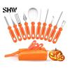 Professionelles Kürbisschnitzmesser Halloween Werkzeugset, Edelstahlklingen und Anti-Rutsch-Griffe, Schneider, Manuelles DIY Jack-o'-Lanterns