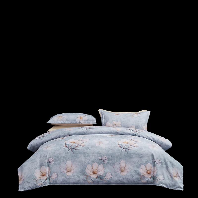 Mengjie Cloud Dream Flower Garden Super Soft Brushed 4-Piece Bedding Set