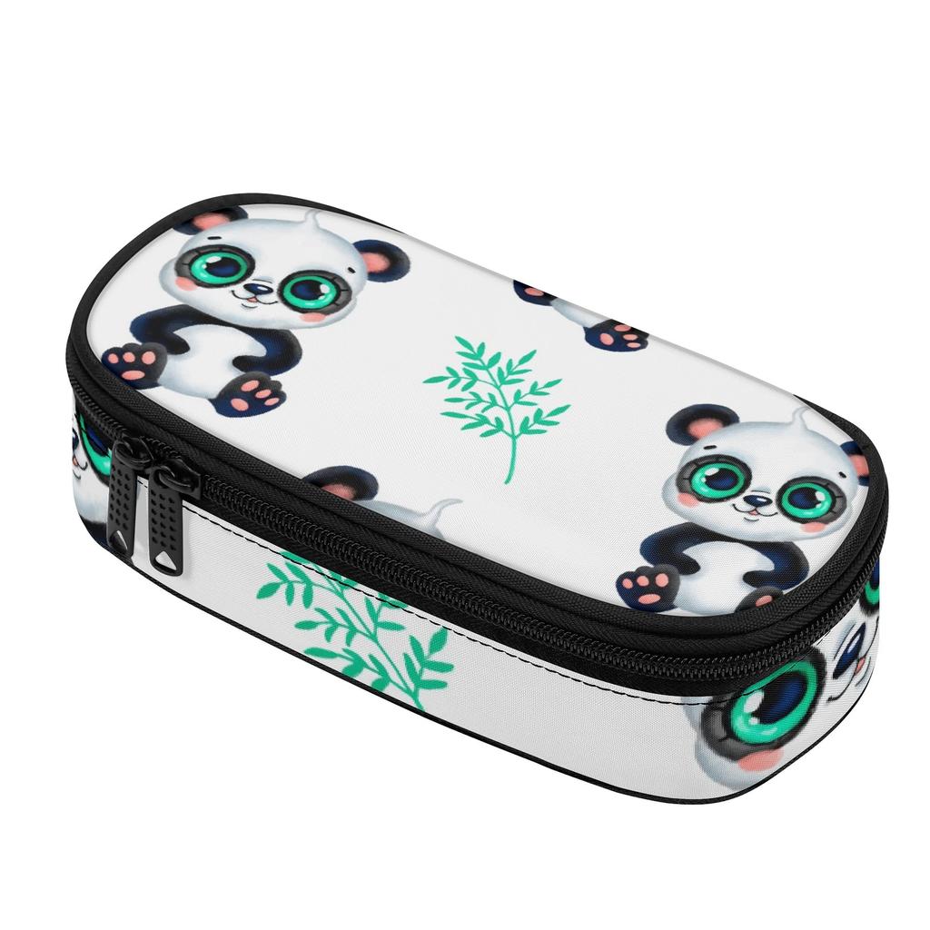 Pencil Case High Capacity 300D Polyester Easy Open Zipper with Main Compartment Mesh Pocket and Pen Slots for School and Study