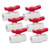 Pack 6 PVC Ball Valve 40 Mm - 90° Shut-off Valve for Water, Outdoor/indoor