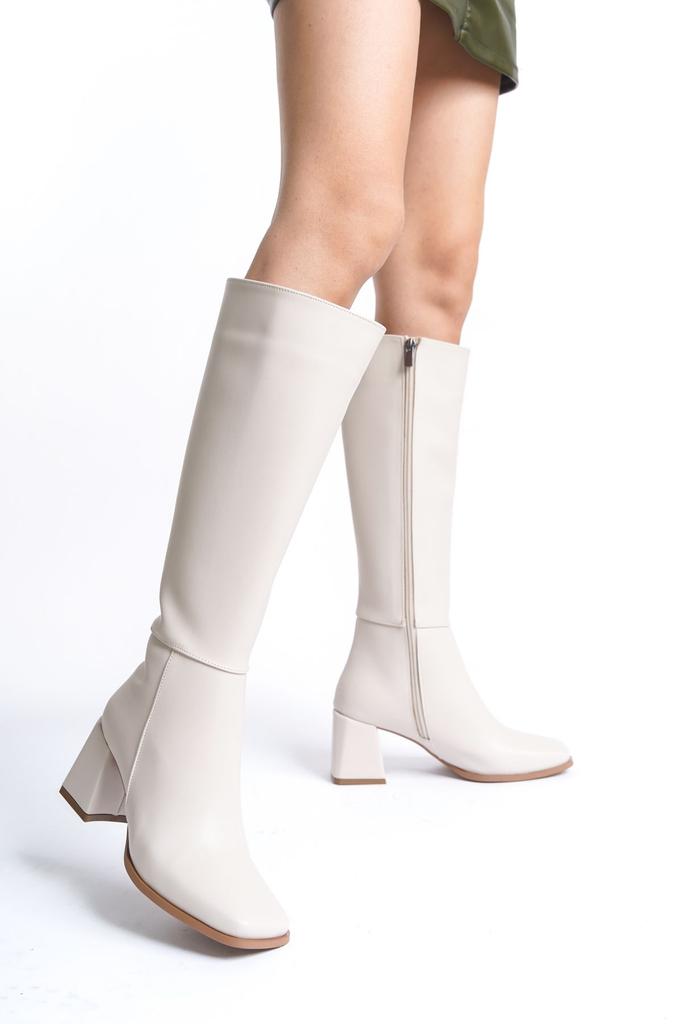 Women Modern Stylish Fashion Boots Boots Faux Leather Black Skin Casual Zipper Classic Boots