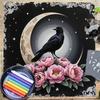 Fleece Tarots Ceremony Mat Colorful Mystical Print 3 Size Option Machine Washable Soft Surfaces for Card Protections