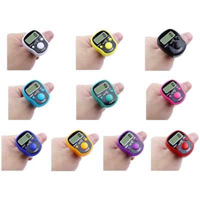 Mini Digital Klickräknare LED-bakgrundsbelyst Skärm Ergonomiska Justerbara Ringar för Hantverk Räkning Spårning LED-skärm