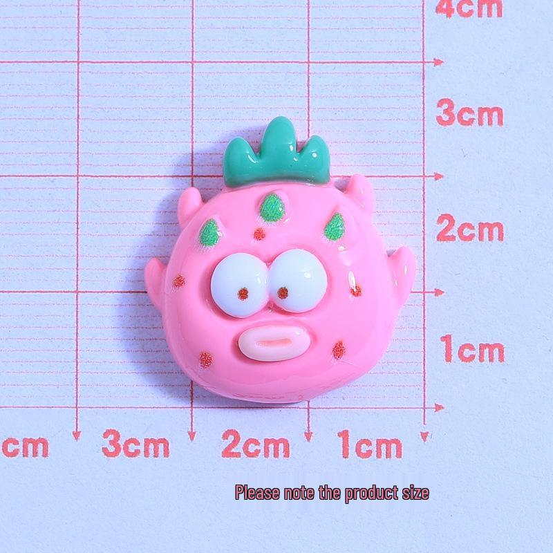 Cartoon Sausage Fruit DIY Ornaments: Cream Glue, Resin Parts, Shoe Buckles & Hair Clip Accessories.