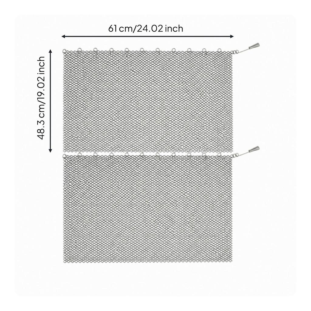 2 Pieces Ignite Guard Curtain Replacement for Wood-Combustion Fireplaces