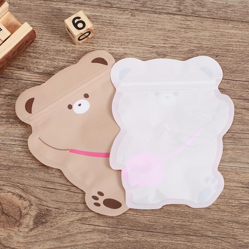 

10 шт., мешочки для конфет в виде медведя, самоклеящиеся пластиковые подарочные упаковочные мешочки для свадьбы, дня рождения, вечеринки, декора, сделай сам, выпечки, печенья, сувенирные мешочки