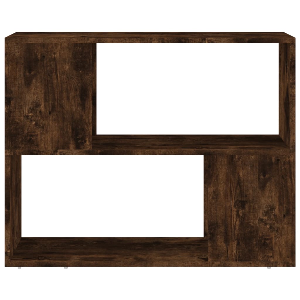 Bookshelf Room Divider Smoked Oak 80 x 24 x 63 cm