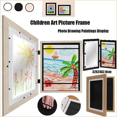 Dětské umělecké rámečky Bez vrtání Rámeček na obrázky Vyměnitelný Rámečky na fotky, kresby, malby Přední otevírání Úložný rámeček Domácí dekorace