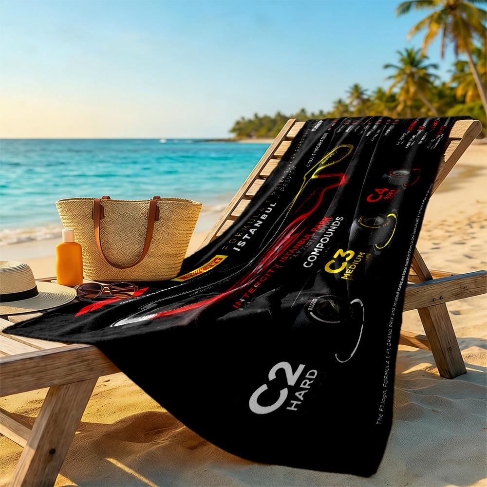 Formula 1 Silverstone Preview Telo da Spiaggia Alta Assorbenza & Asciugatura Rapida Confortevole Leggero