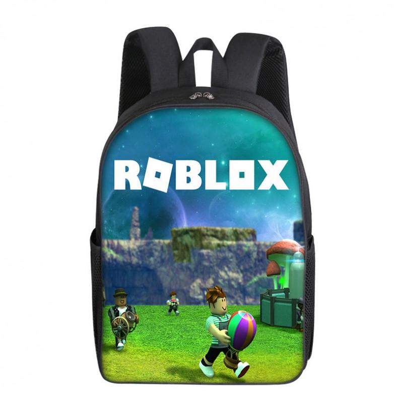 Roblox Kinderschoolrugzak Jongens Meisjes Lichtgewicht Oxford Stof Dubbele Riem Tas Met Luchtgevulde Riemen