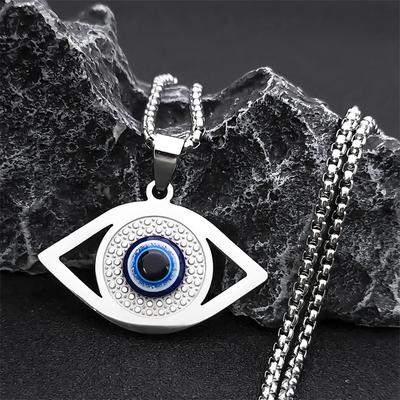 Islam Hamsa Evil Blue Eye Necklace Turkish Eye Necklace Greek Jewelry