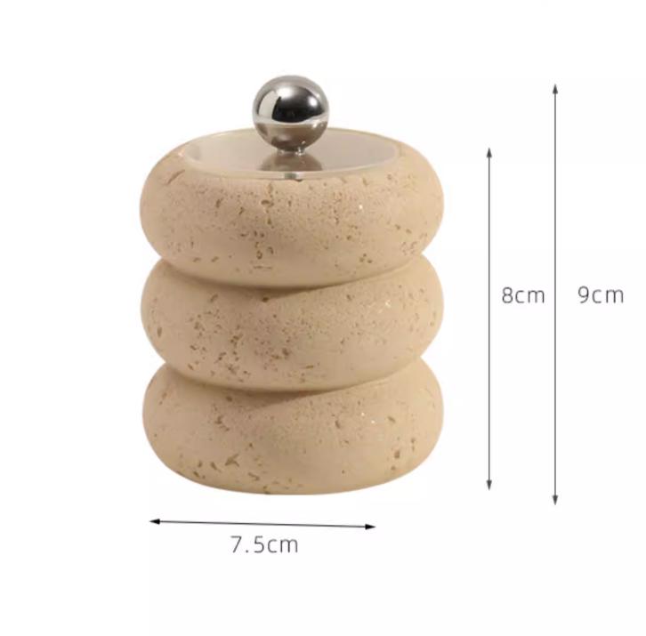 

Sandstone Soap Dispenser, Toothpick Dispenser, Cotton Swab Box, Organizer, Desktop Decorative Toothpick Box, Household Items